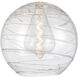Ballston Athens Deco Swirl 3 Light 17.88 inch Satin Gold Statement Pendant Ceiling Light in Incandescent, Clear Deco Swirl